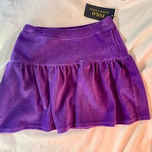 Polo by Ralph Lauren Purple Corduroy Girls Skirt NWT
